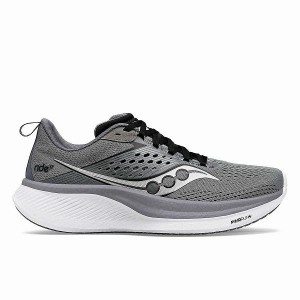 Men's Saucony Ride 17 Running Shoes Black | XRAHBIZ-65