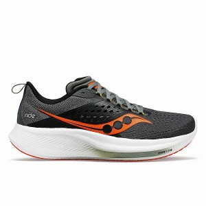 Men's Saucony Ride 17 Running Shoes Grey | FVDRESH-86