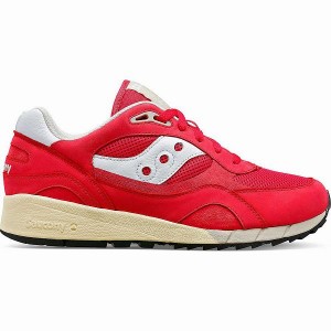 Men's Saucony Shadow 6000 Premium Sneakers Red / White | SZLCJEU-37