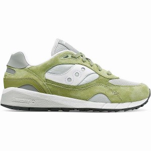 Men's Saucony Shadow 6000 Premium Sneakers Olive / White | RJODCIY-82