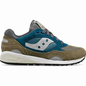 Men's Saucony Shadow 6000 Sneakers Grey / Turquoise | AOQEFTZ-17