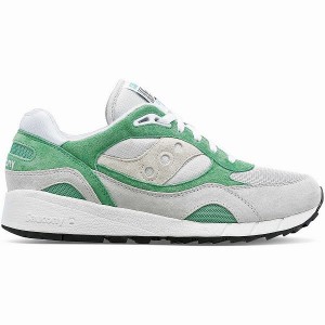 Men's Saucony Shadow 6000 Sneakers Grey / Green | FJQYWVP-16