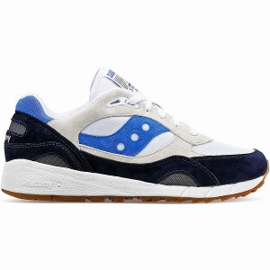 Men's Saucony Shadow 6000 Sneakers White / Navy / Blue | ROEANYU-38