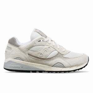 Men's Saucony Shadow 6000 Sneakers White / Grey | RKELSVH-28