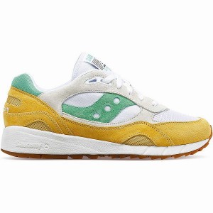 Men's Saucony Shadow 6000 Sneakers White / Yellow / Green | UTLOYJC-92