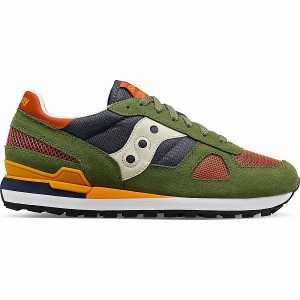 Men's Saucony Shadow Original Sneakers Green / Navy | IEPWZCY-28