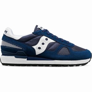 Men's Saucony Shadow Original Sneakers Navy / White | COTRHBL-89