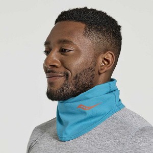 Men's Saucony Solstice Gaiter Neck Warmer Turquoise | OFLDQVK-13