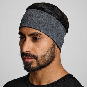 Men's Saucony Solstice Headband Black | DHZEFXJ-06