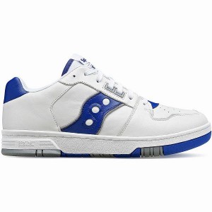 Men's Saucony Spot-Bilt™ Sonic Low Sneakers White / Royal | IWSCJBH-04