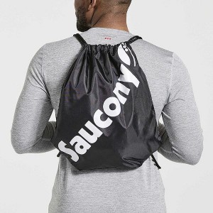 Men's Saucony String Bags Black | BITSWYL-43