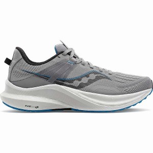 Men's Saucony Tempus Running Shoes Grey / Blue | NXSWMLJ-96