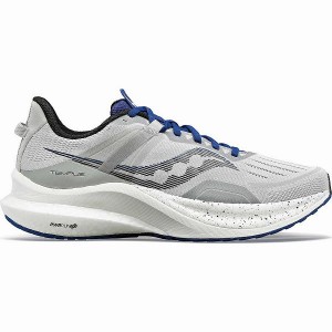 Men's Saucony Tempus Running Shoes Grey / Indigo | NMKZFIH-93