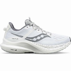 Men's Saucony Tempus Running Shoes White / Black | IKNLQBR-32