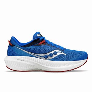 Men's Saucony Triumph 21 Running Shoes Deep Blue / Silver | OWDCXFZ-29