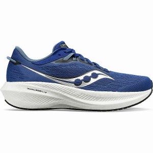 Men's Saucony Triumph 21 Running Shoes Indigo / Black | MYSFRIU-45