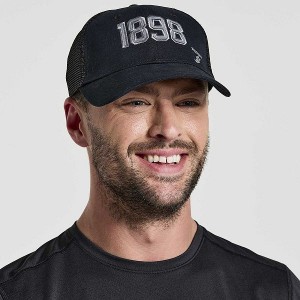 Men's Saucony Trucker Hats Black | JQDXOMN-73