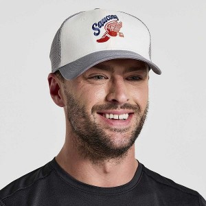 Men's Saucony Trucker Hats Grey | HJRYIWE-87