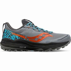 Men's Saucony Xodus Ultra 2 Trail Running Shoes Grey / Black | NYVQJZL-14