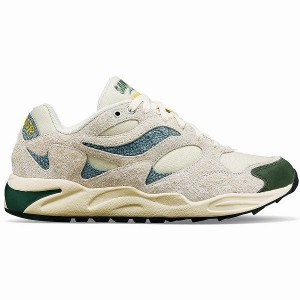 Men's Saucony x Colour Plus Grid Shadow 2 Sneakers Beige / Green | SABEHIR-08