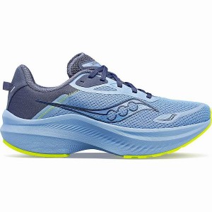 Women's Saucony Axon 3 Running Shoes Blue / Yellow | WHASZDX-83