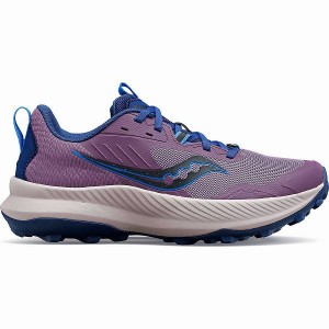 Women's Saucony Blaze TR Running Shoes Purple / Indigo | KTJSLUQ-67