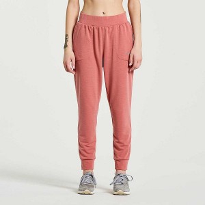 Women's Saucony Boston Pants Soot Heather | VXCWRSD-30