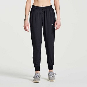 Women's Saucony Boston Woven Pants Black | LYEPSTV-81