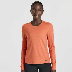 Women's Saucony Boulder Baselayer Tops Orange | SEVAPGN-41