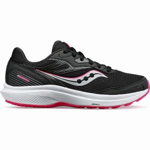 Women's Saucony Cohesion 16 Walking Shoes Black / Fuchsia | CBHSGUL-16