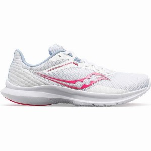 Women's Saucony Convergence Running Shoes White / Pink | OGMEZWL-41