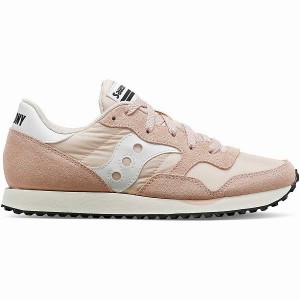 Women's Saucony DXN Trainer Sneakers Coral / White | VGCLHJO-86