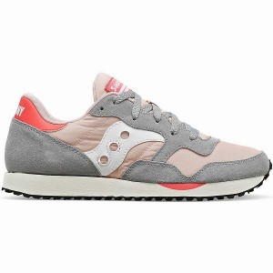 Women's Saucony DXN Trainer Sneakers Grey / Pink | EZABXTW-83