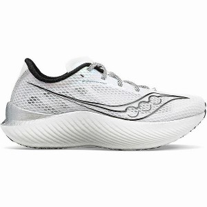 Women's Saucony Endorphin Pro 3 Running Shoes White / Black | OKNCWUP-96