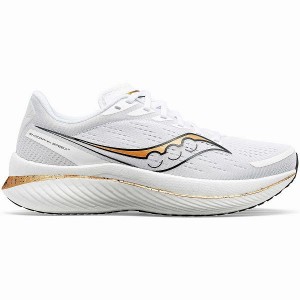 Women's Saucony Endorphin Speed 3 Running Shoes White / Gold | NEWDBMZ-96