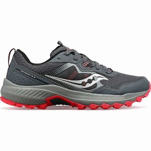 Women's Saucony Excursion TR16 Trail Running Shoes Grey / Coral | YLWQMSI-60