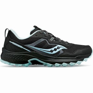 Women's Saucony Excursion TR16 Trail Running Shoes Black / Blue | JMKDSFE-59