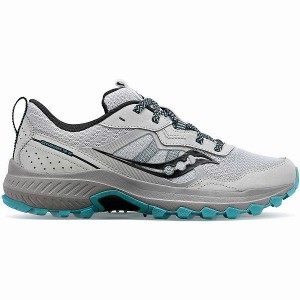 Women's Saucony Excursion TR16 Wide Trail Running Shoes Grey / Blue | AYQKUSP-70