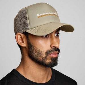 Women's Saucony Foamie Trucker Hats Coffee | SVDNWCO-78