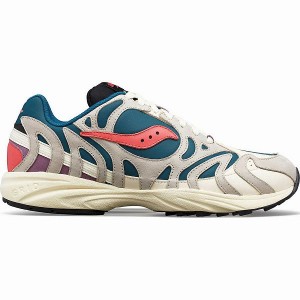 Women's Saucony Grid Azura 2000 Midnight Swimming Sneakers Beige / Green | FKDUHTV-27