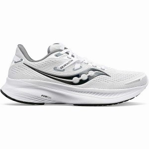 Women's Saucony Guide 16 Running Shoes White / Black | SCJXDPM-63