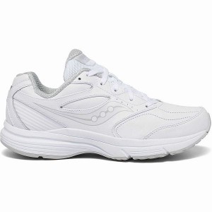 Women's Saucony Integrity Walker 3 Extra Wide Walking Shoes White | FRWPHTY-13