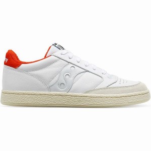 Women's Saucony Jazz Court Athletic Sneakers White / Red | AXWEVRM-94