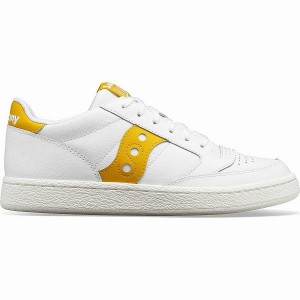 Women's Saucony Jazz Court PU Sneakers White / Orange | LYPJEQV-31