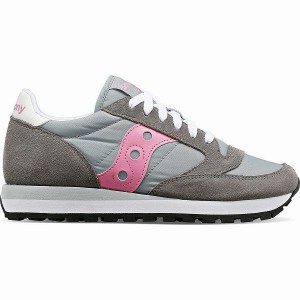 Women's Saucony Jazz Original Sneakers Grey / Pink | UQRJAGD-48