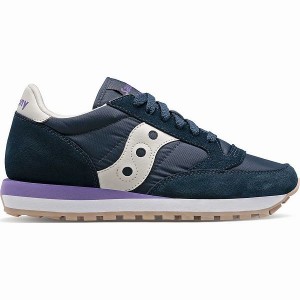 Women's Saucony Jazz Original Sneakers Navy / Purple | DGFNAJX-15