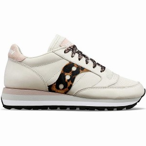 Women's Saucony Jazz Triple Sneakers Beige / Leopard | NWDJBQU-47