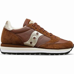 Women's Saucony Jazz Triple Sneakers Brown | SVPYRCJ-05