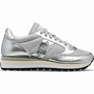 Women's Saucony Jazz Triple Sneakers Silver | XZJRPYD-15