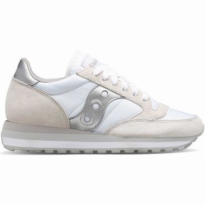 Women's Saucony Jazz Triple Sneakers White / Silver | GDJXLFZ-84